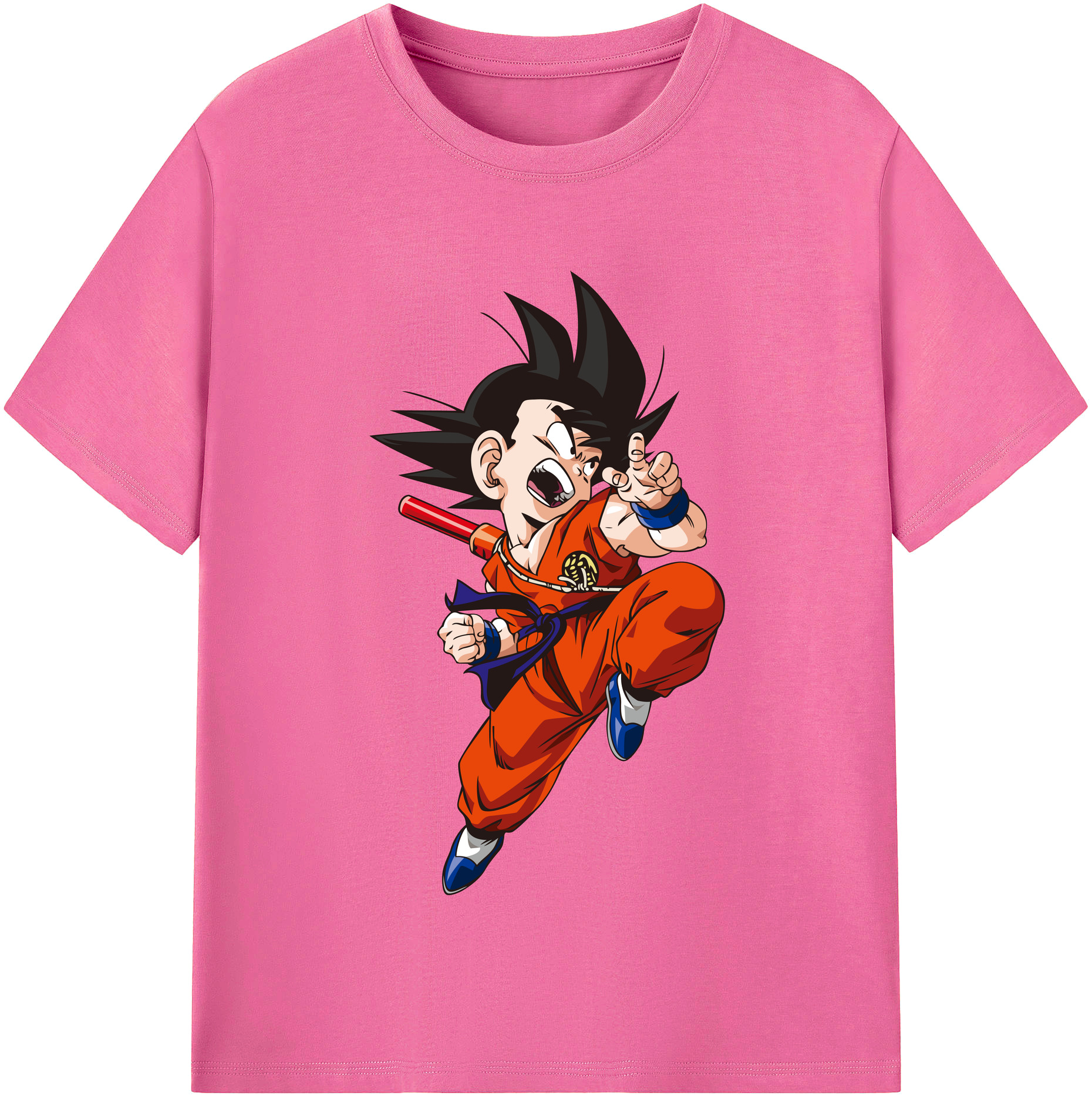 （画像用） ドラゴンボール 孫悟空（そん ごくう）Son Goku カカロット DRAGON BALL Kakarotto レディースカジュアルプリントTシャツ（綿100％）